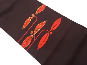 塩瀬金駒刺繍花菱模様名古屋帯